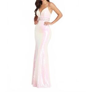 NEW PANOPLY women's prom dress in white multi
